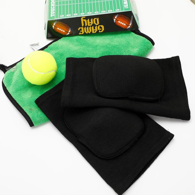 Worutuk Anti Slip Sponge Anti Slip Sponge 1 Pair Tandem Volleyball Elbow Pads, Black Large, Breathable Arm Protector for Sports & Fitness, Comfortable Elastic Support for Men, Women, and Kids - Image 3